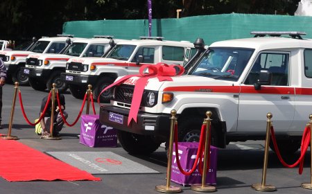 Mnangagwa Receives Ambulance Donation, Calls for Stronger Public-Private Partnerships