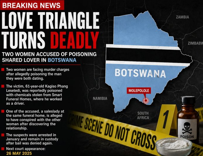 LOVE TRIANGLE TURNS DEADLY IN BOTSWANA: Two Women Accused of Poisoning Shared Lover