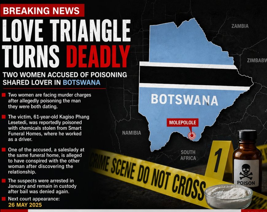 LOVE TRIANGLE TURNS DEADLY IN BOTSWANA: Two Women Accused of Poisoning Shared LoverLOVE TRIANGLE TURNS DEADLY IN BOTSWANA: Two Women Accused of Poisoning Shared Lover